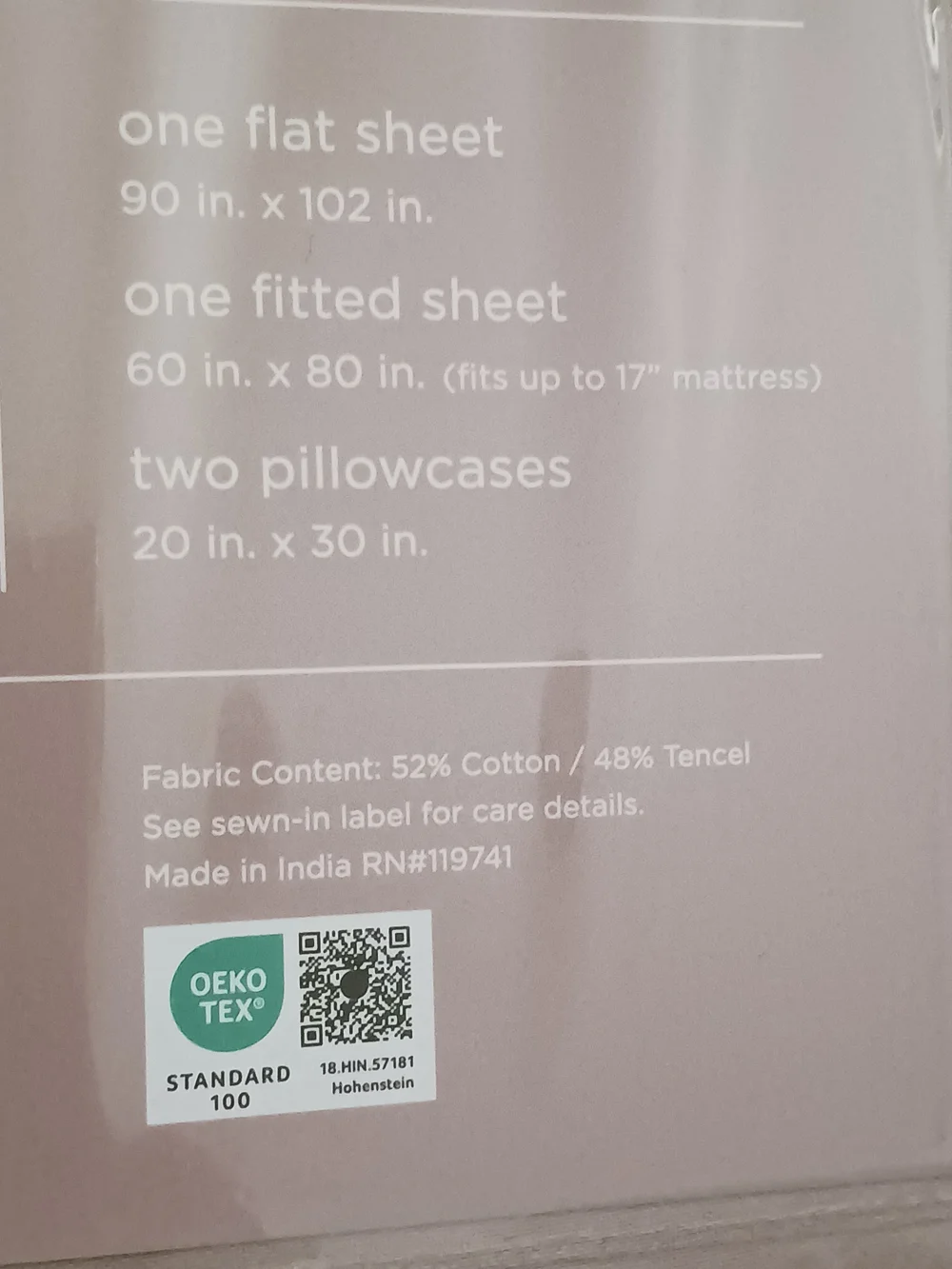 Dream Threads Cotton Tencel Four-Piece Sheet Set - Blush, Pink Sand
